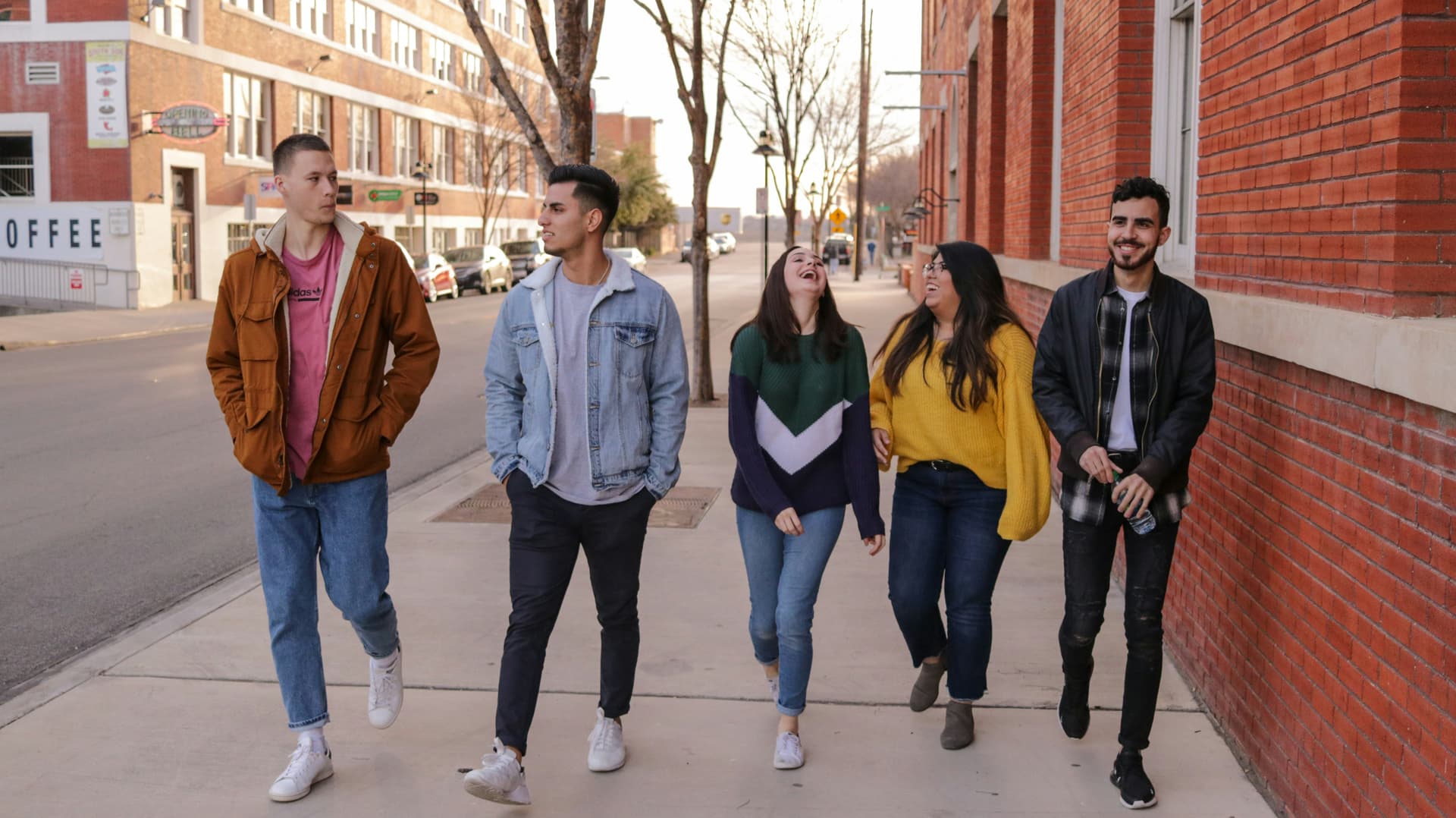 Students connecting on campus